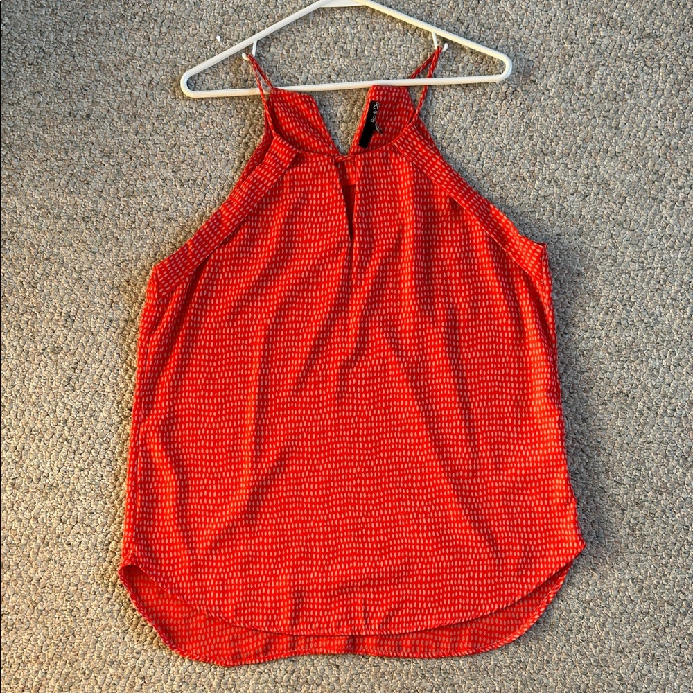 Red pattern flowy tank - Picture 2 of 8